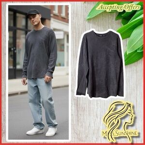 TOPMAN NWT - Sz L - oversized fit and length sweatshirt - tie dyed blk & gray